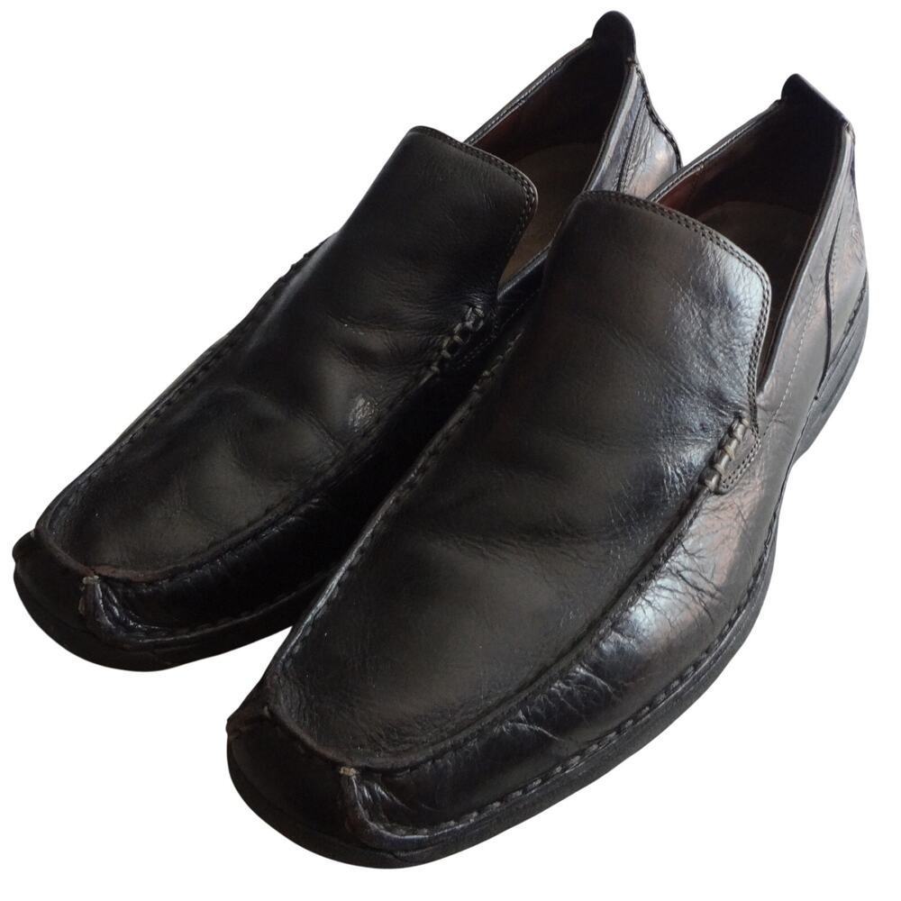 Cole Haan Tucker Venetian Black Leather Driving Loafers Men 12 Casual Dress Shoe - Picture 1 of 8